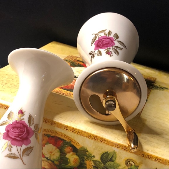 Vintage Lenox Rhodora RARE Salt Mill & Pepper Mill/Grinder Set - Picture 14 of 15